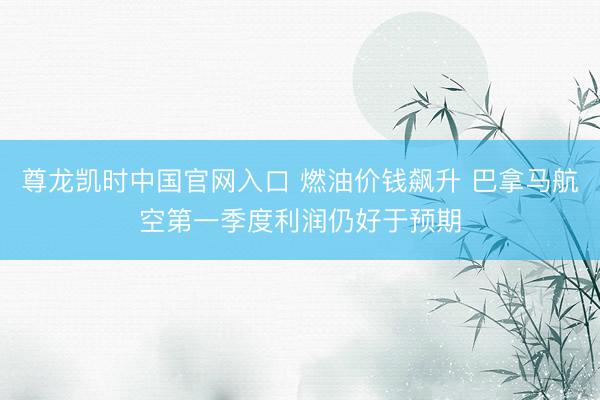 尊龙凯时中国官网入口 燃油价钱飙升 巴拿马航空第一季度利润仍好于预期
