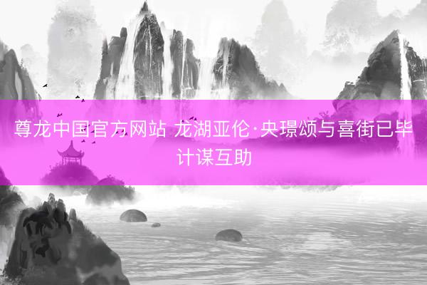 尊龙中国官方网站 龙湖亚伦·央璟颂与喜街已毕计谋互助