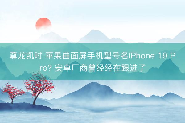 尊龙凯时 苹果曲面屏手机型号名iPhone 19 Pro? 安卓厂商曾经经在跟进了