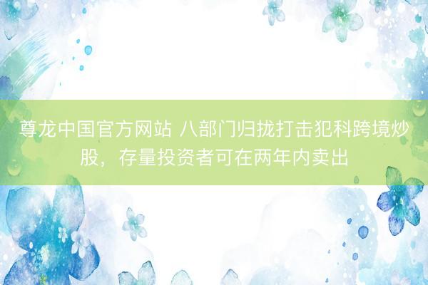 尊龙中国官方网站 八部门归拢打击犯科跨境炒股，存量投资者可在两年内卖出