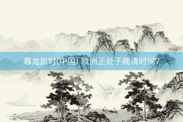 尊龙凯时(中国) 欧洲正处于晚清时间？