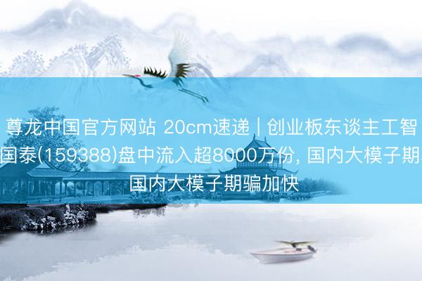 尊龙中国官方网站 20cm速递 | 创业板东谈主工智能ETF国泰(159388)盘中流入超8000万份， 国内大模子期骗加快