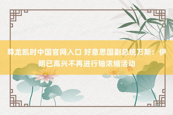 尊龙凯时中国官网入口 好意思国副总统万斯：伊朗已高兴不再进行铀浓缩活动