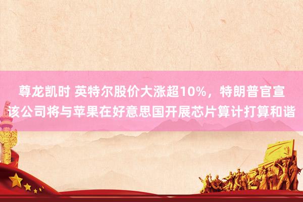 尊龙凯时 英特尔股价大涨超10%，特朗普官宣该公司将与苹果在好意思国开展芯片算计打算和谐